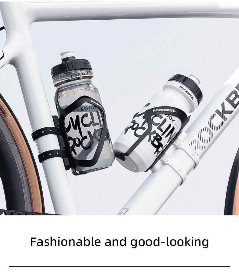 ROCKBROS Bike Bottle Holder Converter Adjustable Silica gel Shockproof Non-Slip Water Bottle Cage Adapter MTB/Road Bike Bottle Cage Handlebar Mount