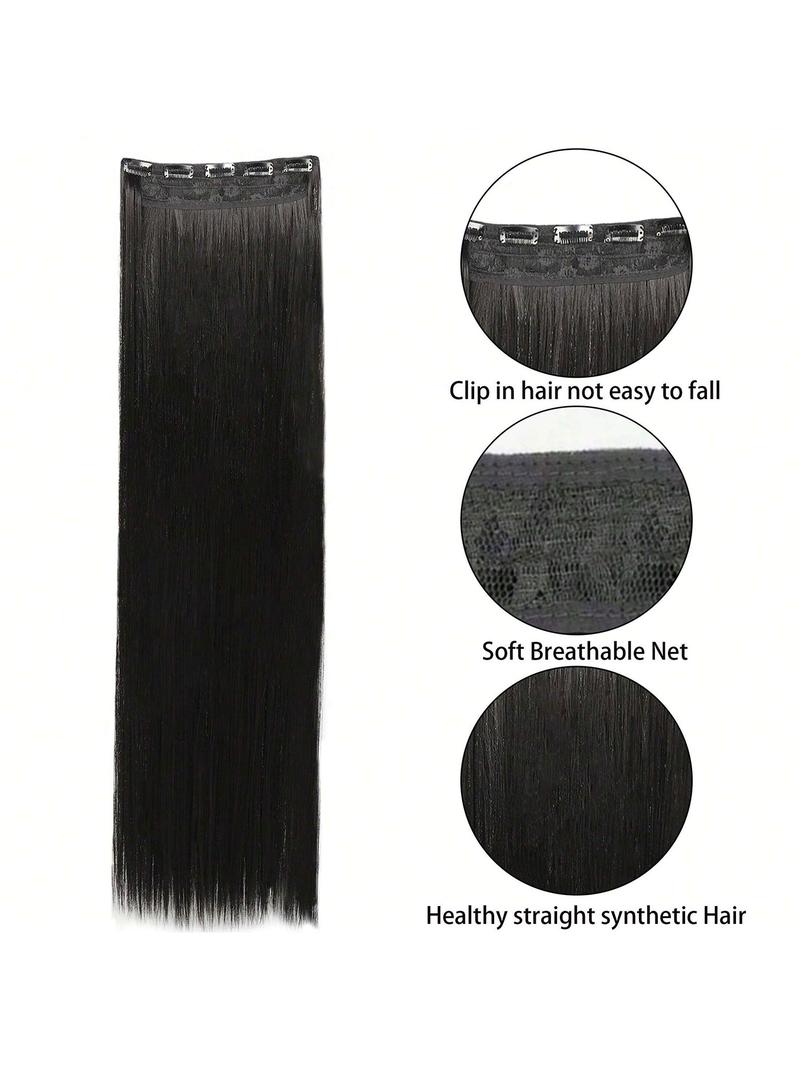 Super Long Straight Hair Extensions for Women, 30 Inch Clip-In Hairpieces, Invisible Instant Styling, Perfect for Cosplay and Daily Use