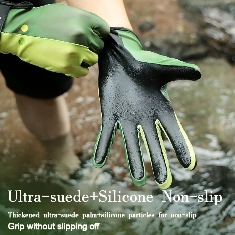 1 pair Professional Dive Gloves for Men and Women, Summer Swimming Gear, Surfing Ultra-Fine Silicone Anti-Slip Durable Sunscreen Gloves