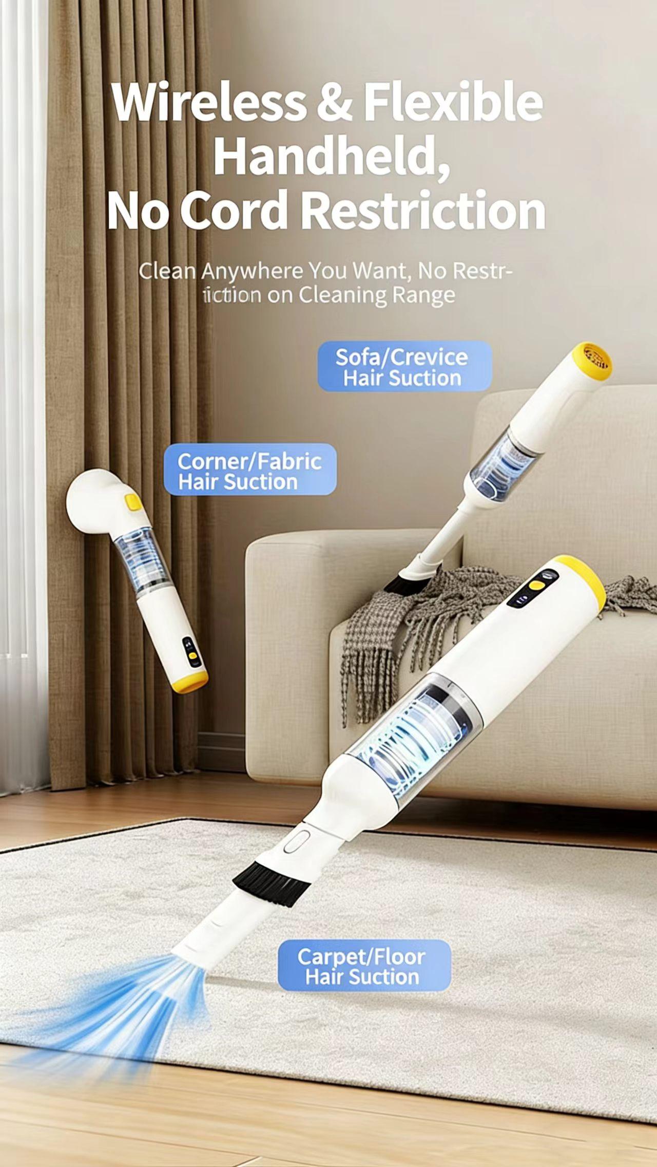 All-in-One Pet Grooming, Vacuuming, and Blowing Machine; Cat Hair Cleaner and Adsorber; Fully Automatic Vacuum Cleaner; Carpet and Bedding Hair Remover; Powerful Suction; Wireless Charging; Multi-Functional