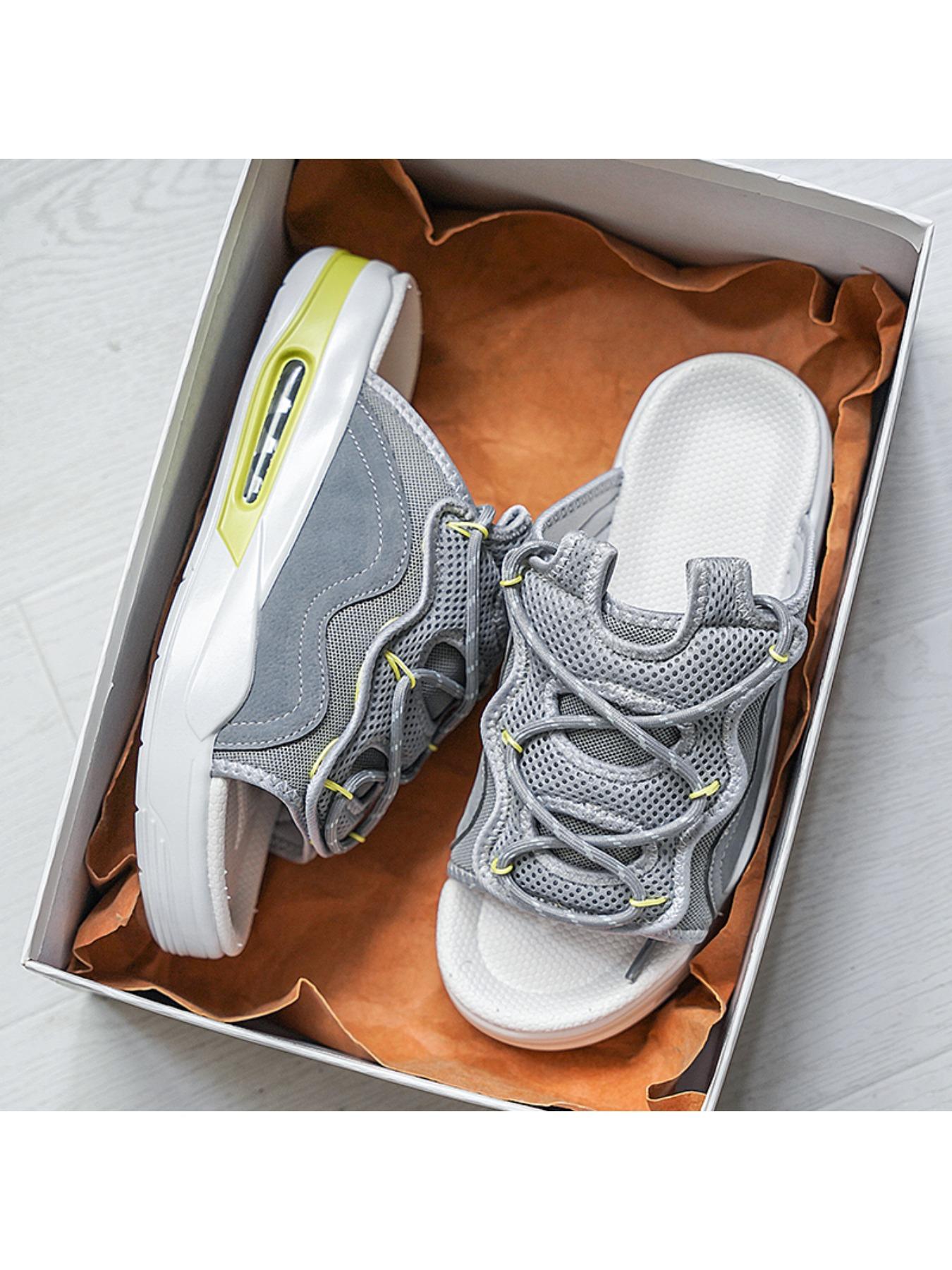 Summer thickened sandwich bottom slippers, fabric breathable sandals, fashion slippers men 's slippers