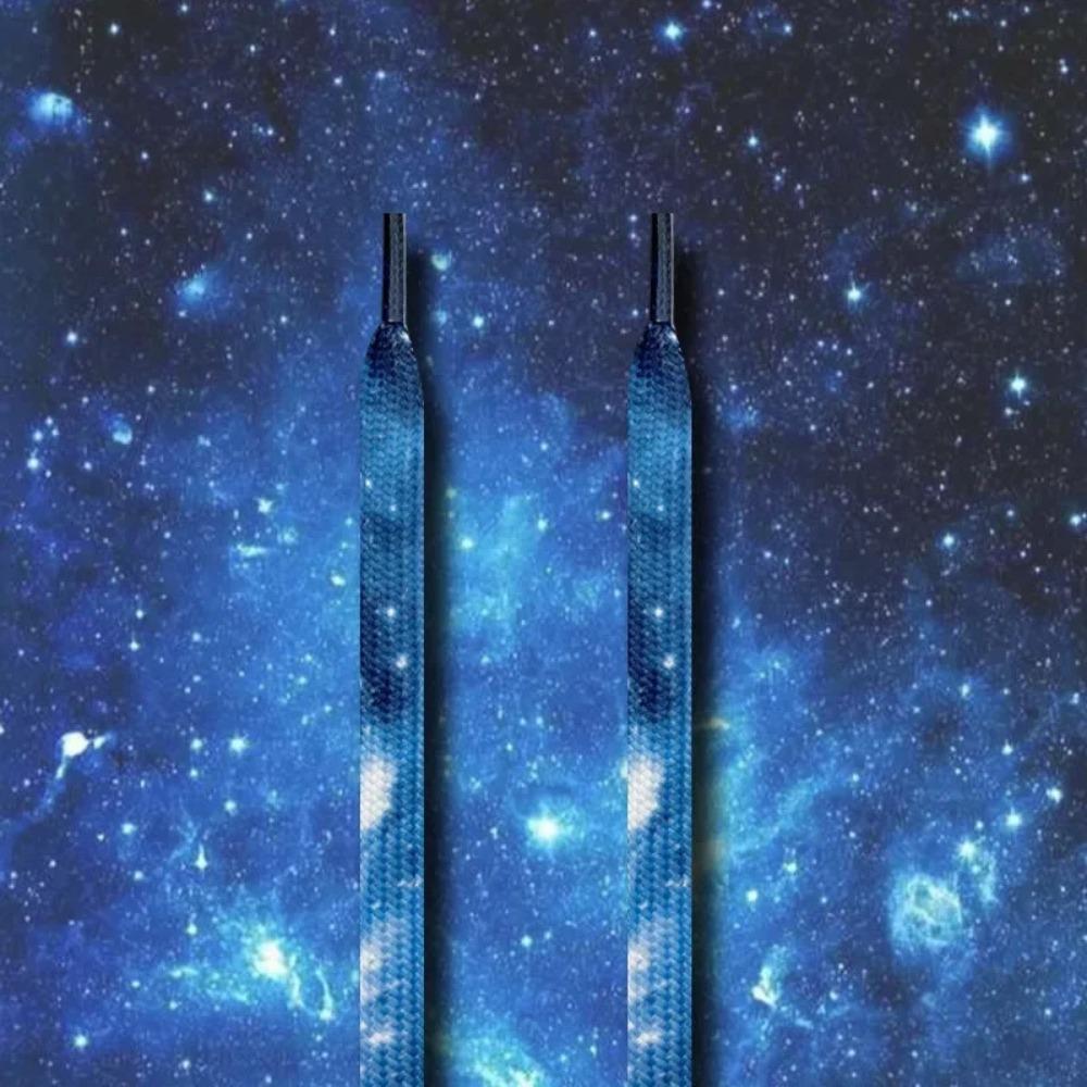 1 Pair of Shoelaces: Galaxy Starry Sky Flat Shoelaces with Unique Tie-Dye Print for Sneakers; Unisex Starry Sky and Galaxy-Themed Sneakers—A Must-Have Accessory for Effortlessly Stylish Footwear