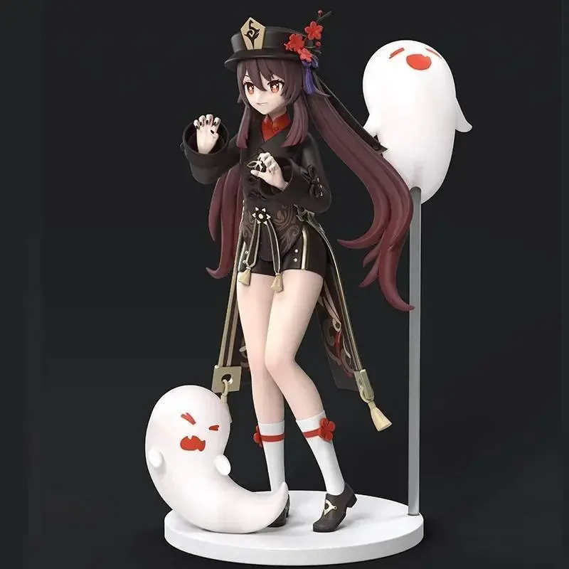 20CM Game Genshin Impact HuTao Figure Seventy-seventh Wang Sheng Hall Master Desktop Figurines PVC Model Dolls
