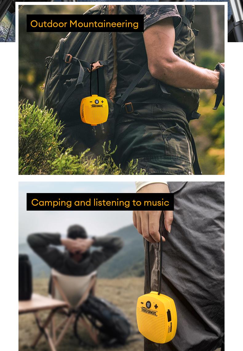 Transformers TF-Y16 Powerful bass，lPX5 waterproof，Portable lanyard