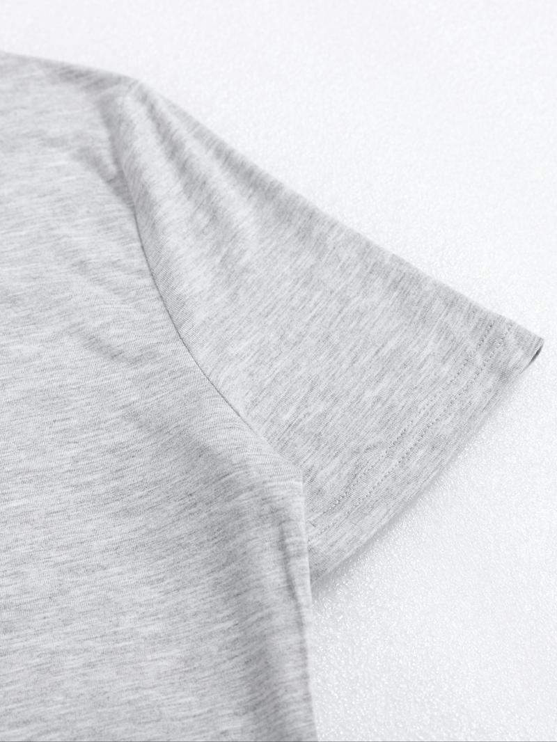 Women's Solid Round Neck Crop Top & Skinny Pants Loungewear Set, Summer Outfits 2024, Casual Comfy Pyjama Set for Women, Comfy Loungewear Set for Women Home Wear, Pyjamas for Women