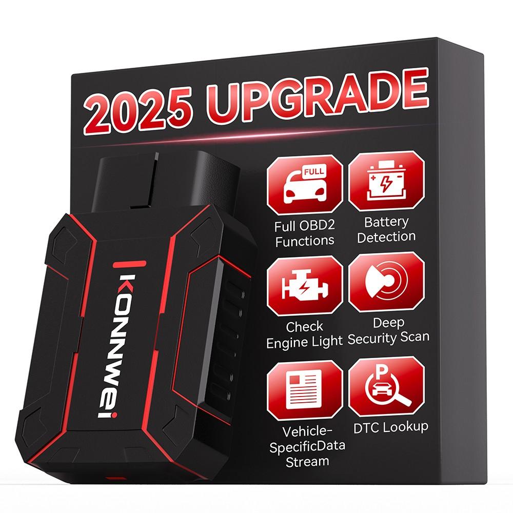 KONNWEI MAXOBD Bluetooth5.2 OBD2 Scanner Deep Security Scan, Vehicle-Specific Data Stream, Read/Erase Codes, Data Stream, Battery Check, Diagnostic Report For IOS/Android