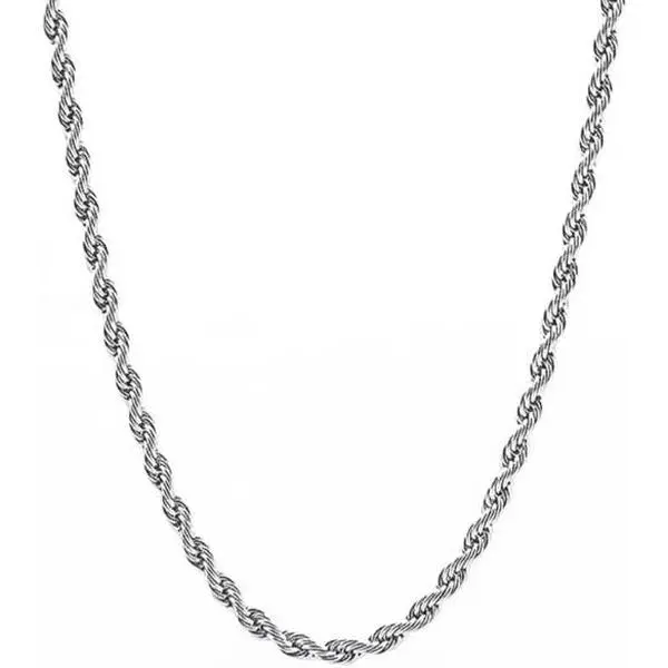 Stainless Steel Twisted Rope Chain, Unisex | Made Of -friendly, , Lightweight And Comfortable Material, It's An Ideal Choice For Everyday Wear.