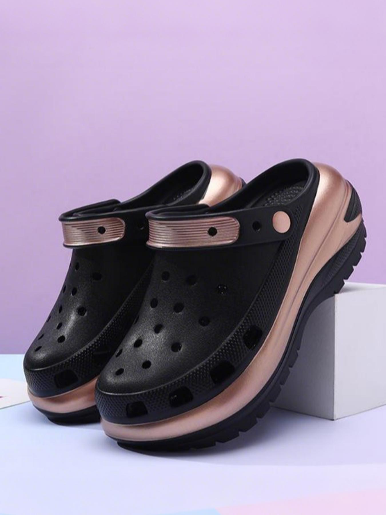 Women's Fashionable Solid Color Clogs, Casual Comfortable Breathable Non-slip Clogs, All-match Soft Sole Clogs, Thick Sole Slippers for Daily Wear