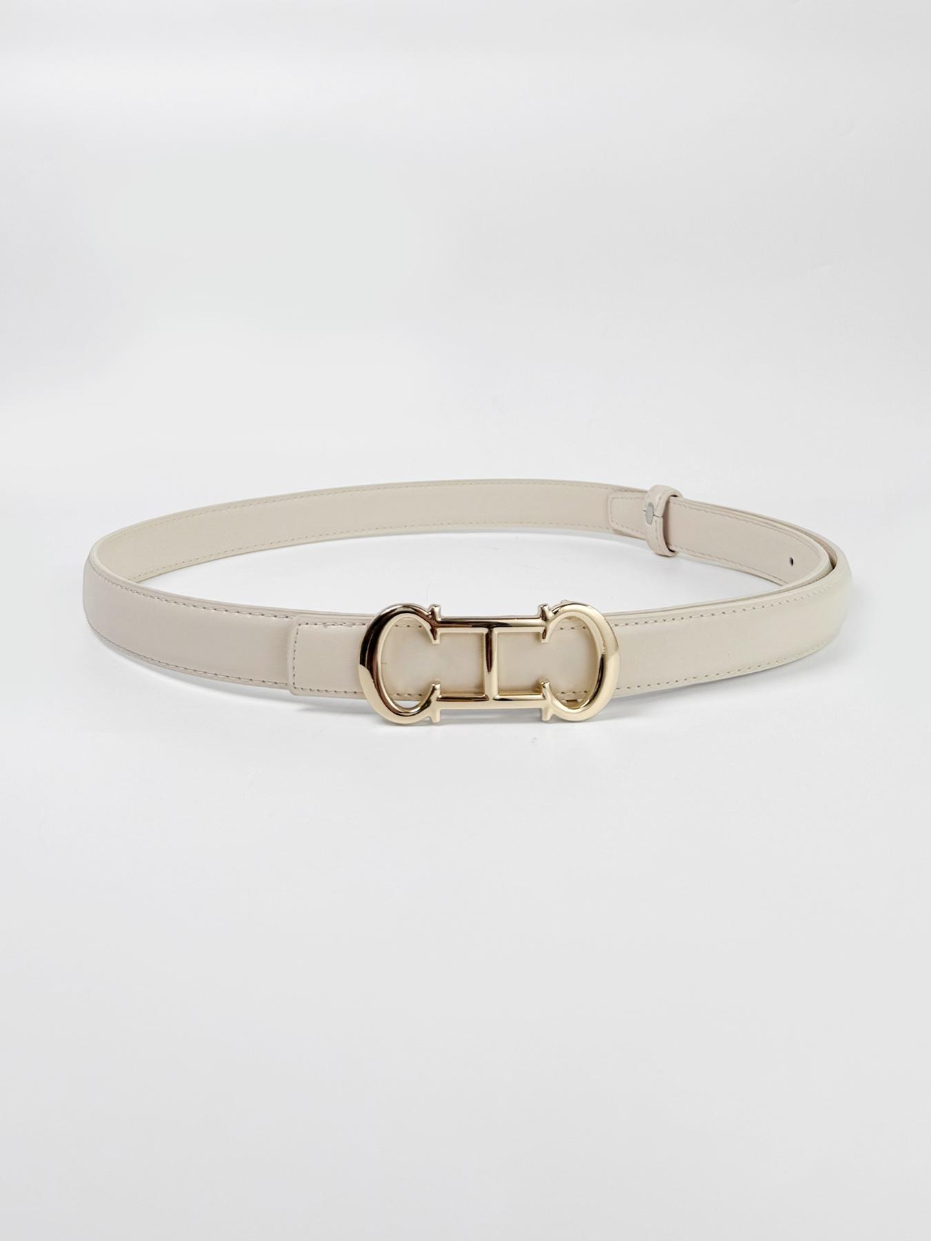 Women's Square Buckle Slim Waist Belt, Classic PU Leather Plain Retro Decorative Simple Casual Jeans Belt, All Seasons