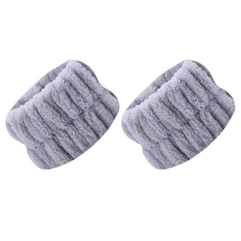 [Soft Microfiber Wrist Strap] 2pcs Soft Microfiber Reusable Spa Wrist Wash Strap, Wrist Wrap, Face Wash, Yoga Running Exercise Wrist Sweat Band