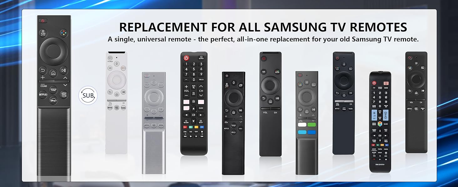 Replacement for Samsung Smart TV Remote Control, Universal Compatible with All Samsung TVs, BN59-01388A for CU7000/DU7200, for 2015-2026 All Crystal UHD, Frame, QLED, OLED, Neo QLED Smart TVs