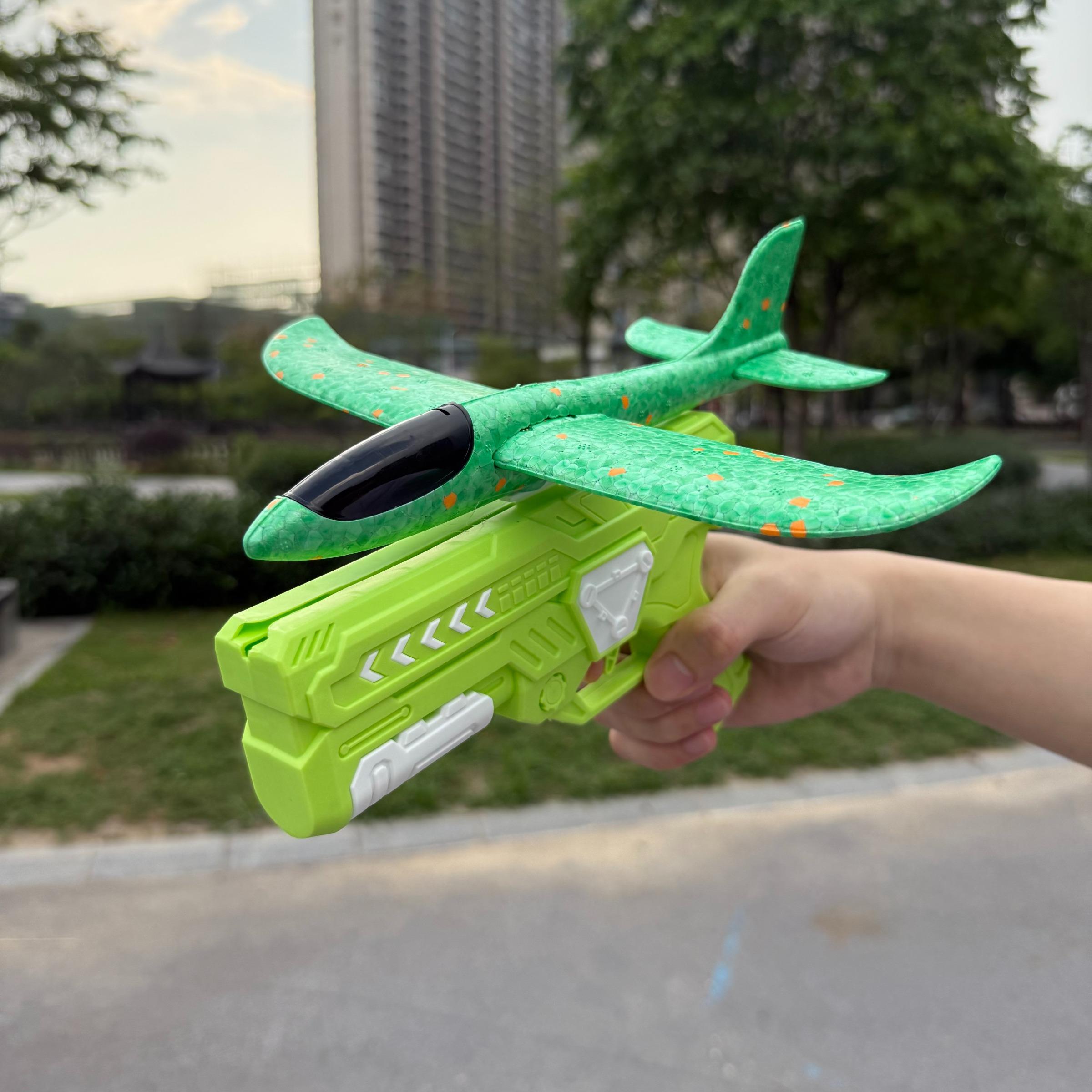 Durable Foam Plane Flying Toy Set - 1-Touch Launch Glider Model Aircraft, Unisex Toy for Kids Ages 3-9, Outdoor Play, Parent-Child Interactive Game, Holiday Gift, One-Touch Launch
