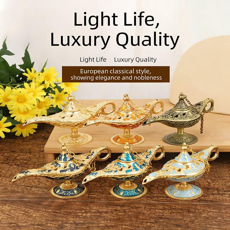 Aladdin Lamp Russian Wish Lantern, One Thousand and One Nights Blessing, Southeast Asian Style Decorative Craft, Living Room Ornament