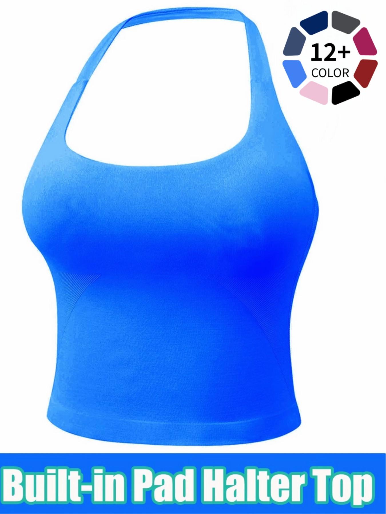 Women's Halter Neck Yoga Tank Top, Seamless Design for Gym, Yoga & Daily Wear, Comfortable Women's Activewear