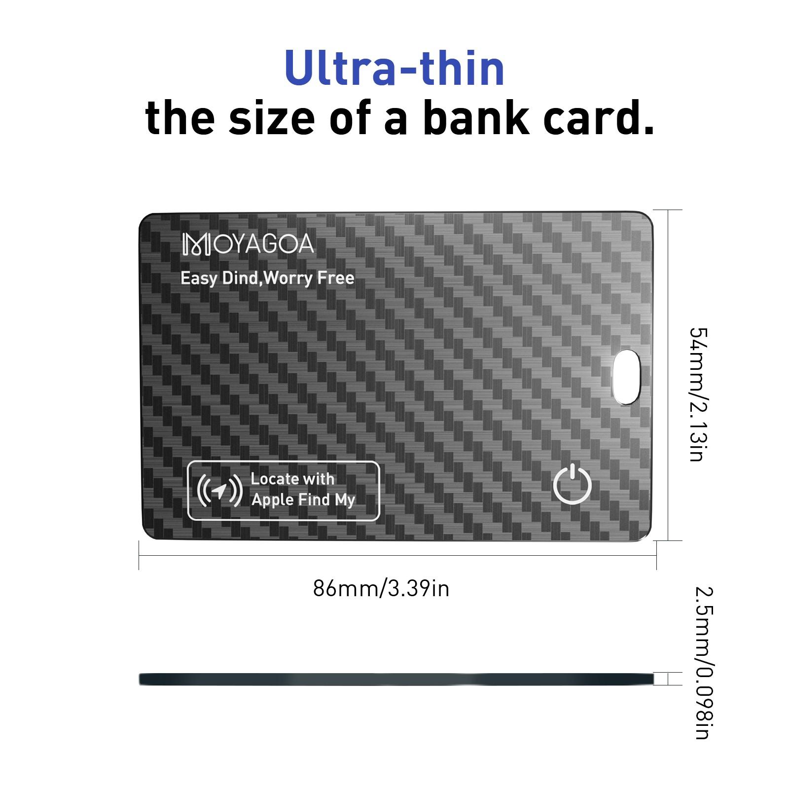 1PC Ultra-Thin Tracking Card for Luggage Tags, Passports, Phones, Wireless Charging Wallet Locator, Compatible with Apple & Android Global Tracking