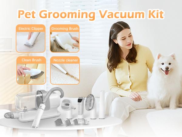 LMVVC pet grooming kit with vacuum for dogs and cats Groomer Tools Poodle Puppy Cleaning