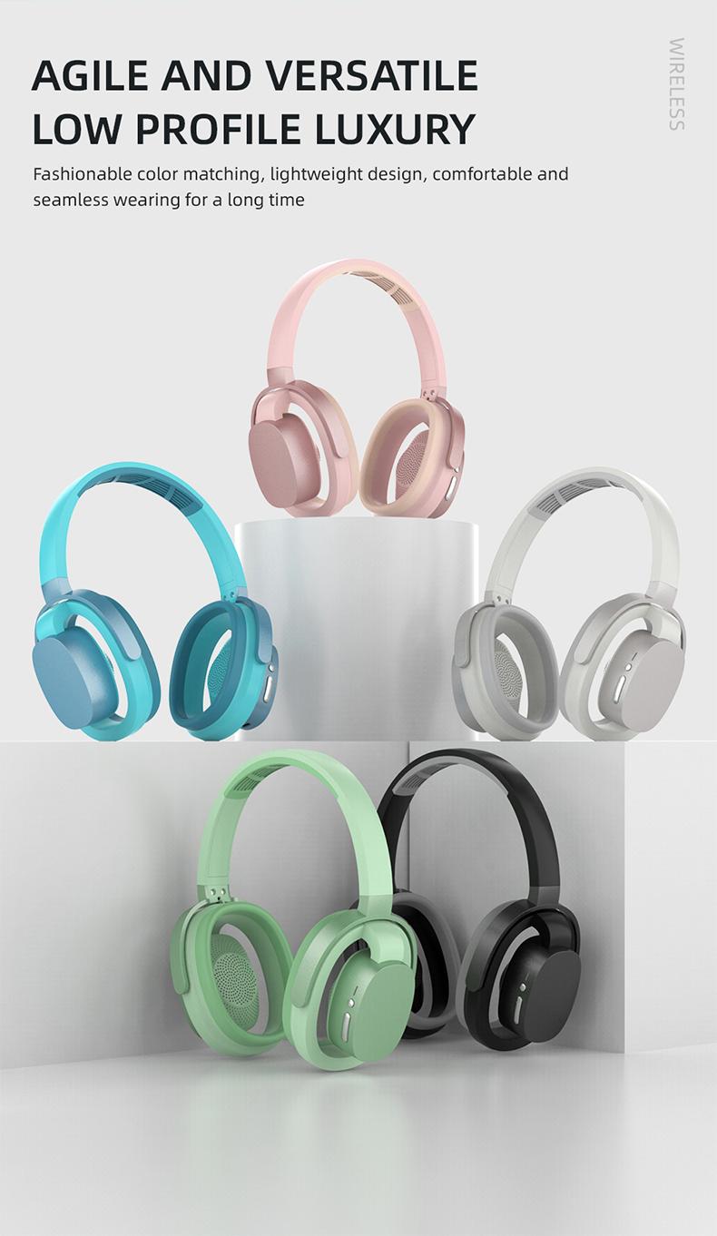 PAXA ZW-083 Headset Bluetooth Headphones，Hollow Earphone Design,Outstanding Acoustic Performance Balance Technology,  Low-Latency Sound Image Synchronization, Bluetooth 5.4 Stable Version, 30-Hour Battery Life, Suitable For Work Or Outdoor Activities.