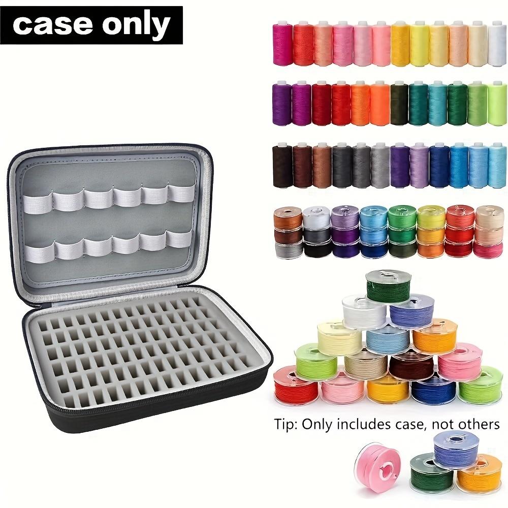 1pcs [Bobbin Holder, Thread Organizer] Bobbin Holder for Brother, Janome, Babylock, Singer - 84pcs Bobbins and 24pcs Thread Spools Storage Box, Black (Box Only)