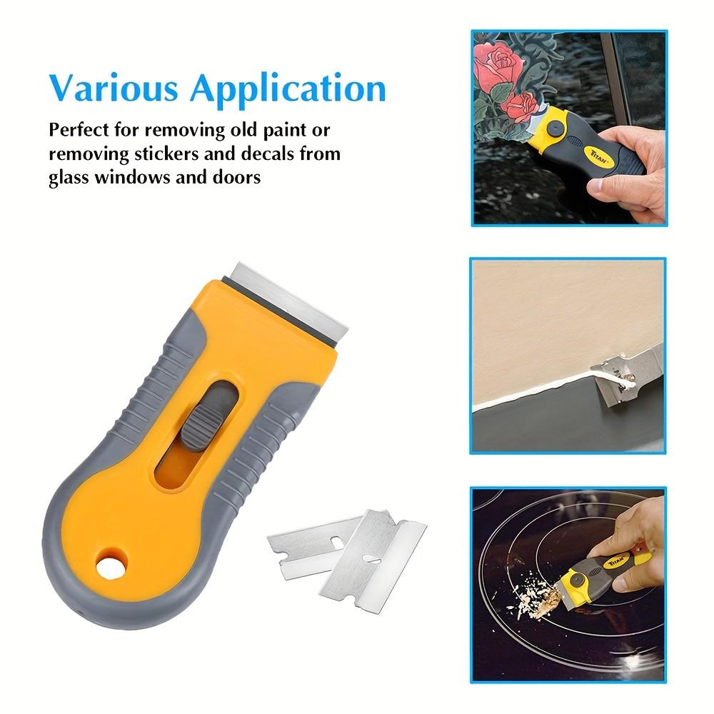10/30/100 Piece Razor Blade Scraper, Metal Glass Adhesive Cleaner, Carbon Steel Replacement Blades, Car Film Removal Tool, Car Film Stripping