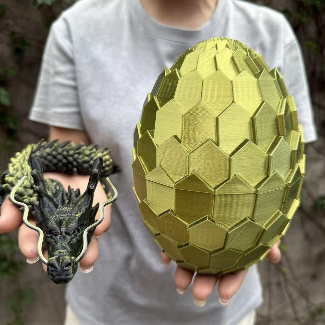 2pcs 3D Printed Dragon Egg Shaped Decorative Eggs, Collectible Figurines, Home Decoration Gift, Party Supplies, Perfect Christmas & New Year Present