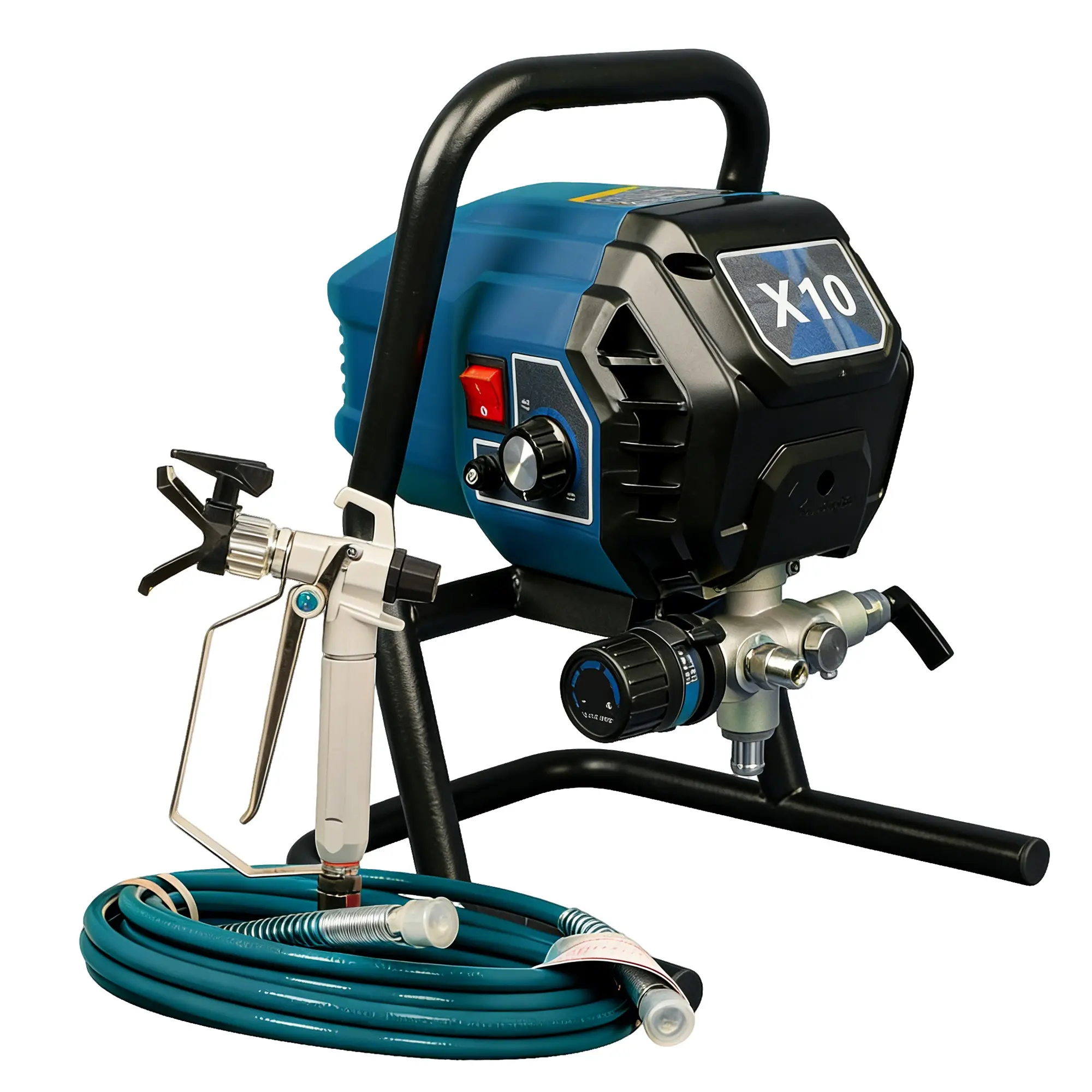 High Efficiency 2900PSI 700W Electric Airless Paint Sprayer - Handheld Industrial Spraying Tool - 4 Modes & Stepless Control - 0.39GPM Current for Indoor/Outdoor DIY Projects