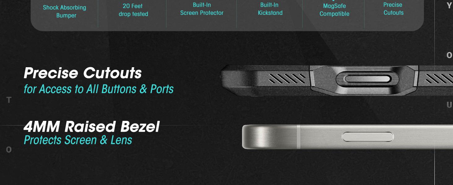 SUPCASE Rugged Case for iPhone 16/15/14 Pro/Pro Max – MagSafe-compatible, military-grade, with kickstand and belt clip. Shockproof, supports wireless charging. Heavy-duty yet slim. Protector Smartphone