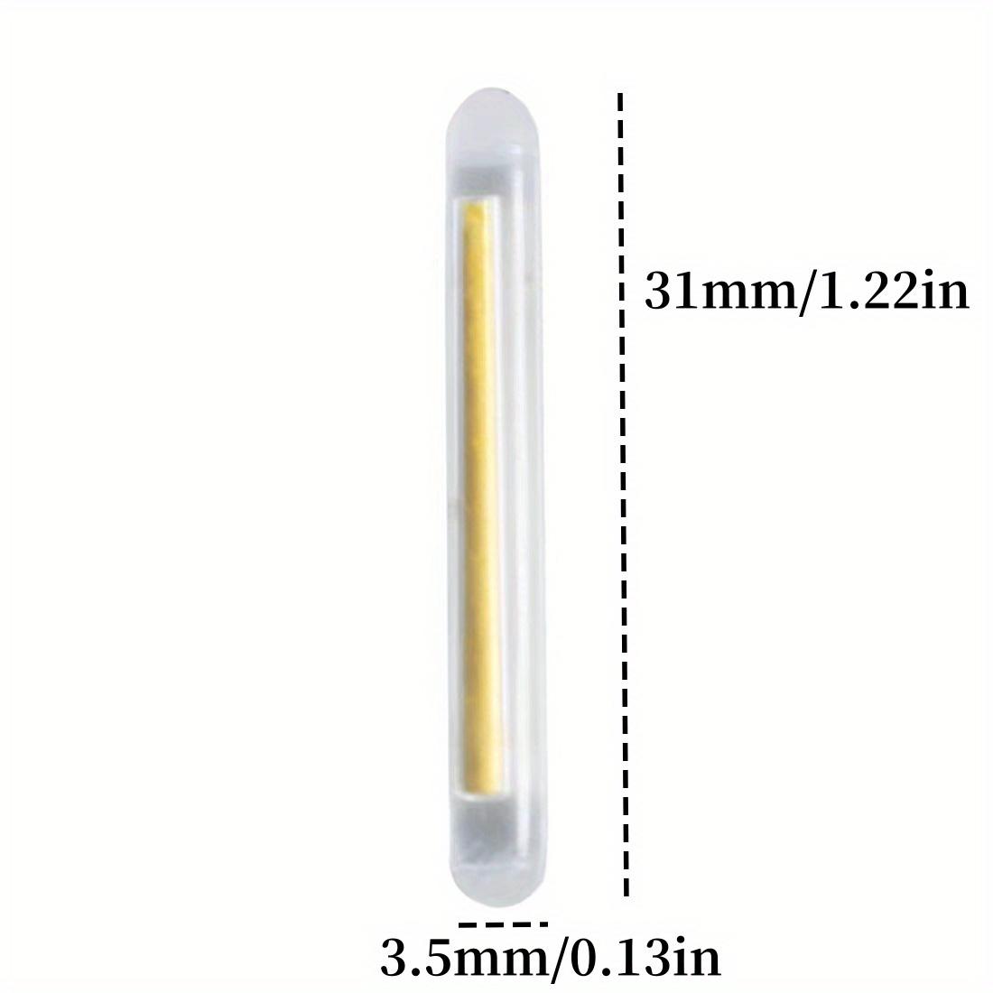 20/50Pcs High Brightness Fluorescent Yellow Fishing Glow Sticks, 3.5mm Long Lasting Light Night Fishing Accessories, Easy Install TPR Float Lure for Shore Boat Fishing, Perfect Father's Day Gift
