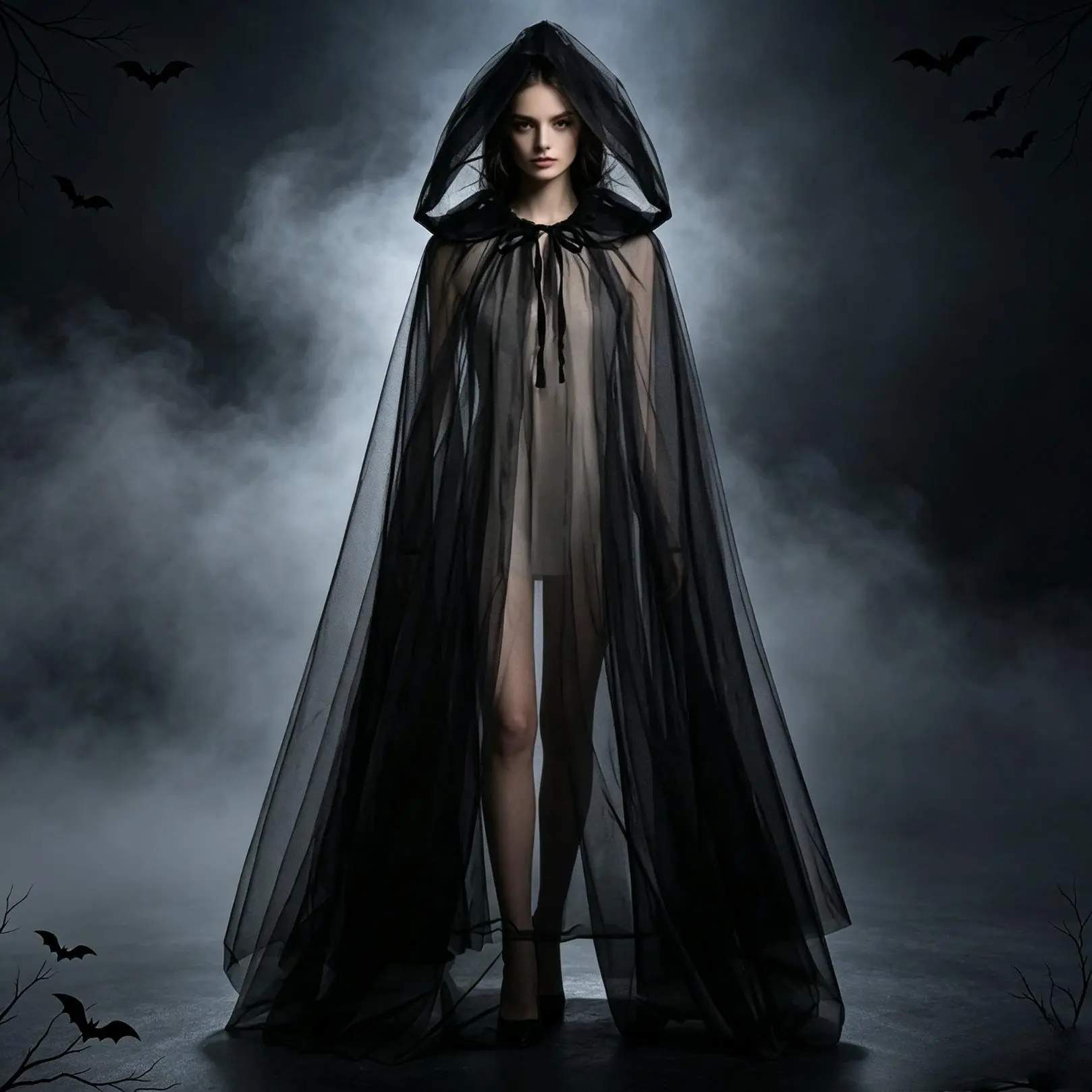 Women's Gothic Elegant Halloween Cosplay Shawl - Adjustable Breathable Double-Layered Cape Accessory for Wine Bride Witch Vampire Party Dress-Up, Fantasy Figurine Collectible Accessory