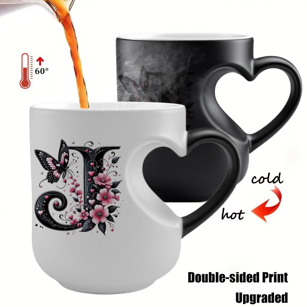 Charming Bunny Mug, Warmth in Every Sip, Magic Color-Changing Mug, Heart-Handle Design, Perfect Valentine's Day Gift for Couples