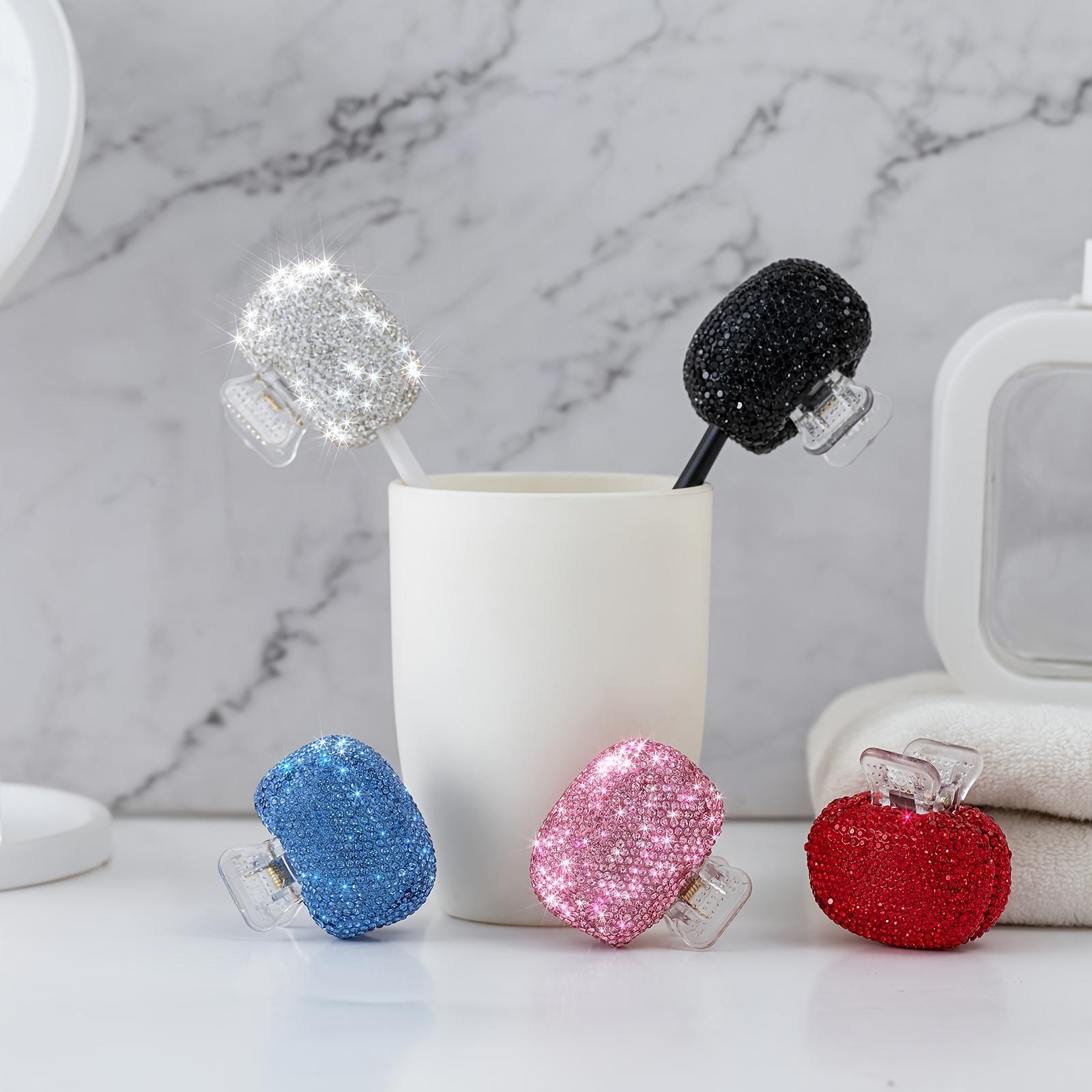 High-End Diamond Toothbrush Holder, Plastic Toothbrush Protector, Ideal for Bathroom and Travel, Essential Home Accessory, Easy Storage