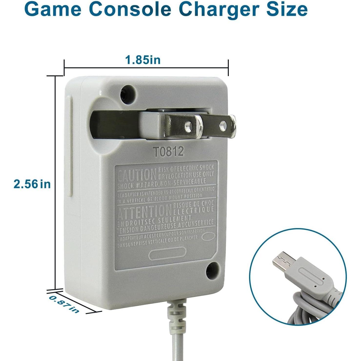 3DS Charger AC Adapter Compatible with DSI  Consoles, Portable Replacement Charger Accessory kit with USB   for 2DS/ 2DS XL/3DS/ 3DS/3DSXL/ 3DS XL/DSi/DSi XL