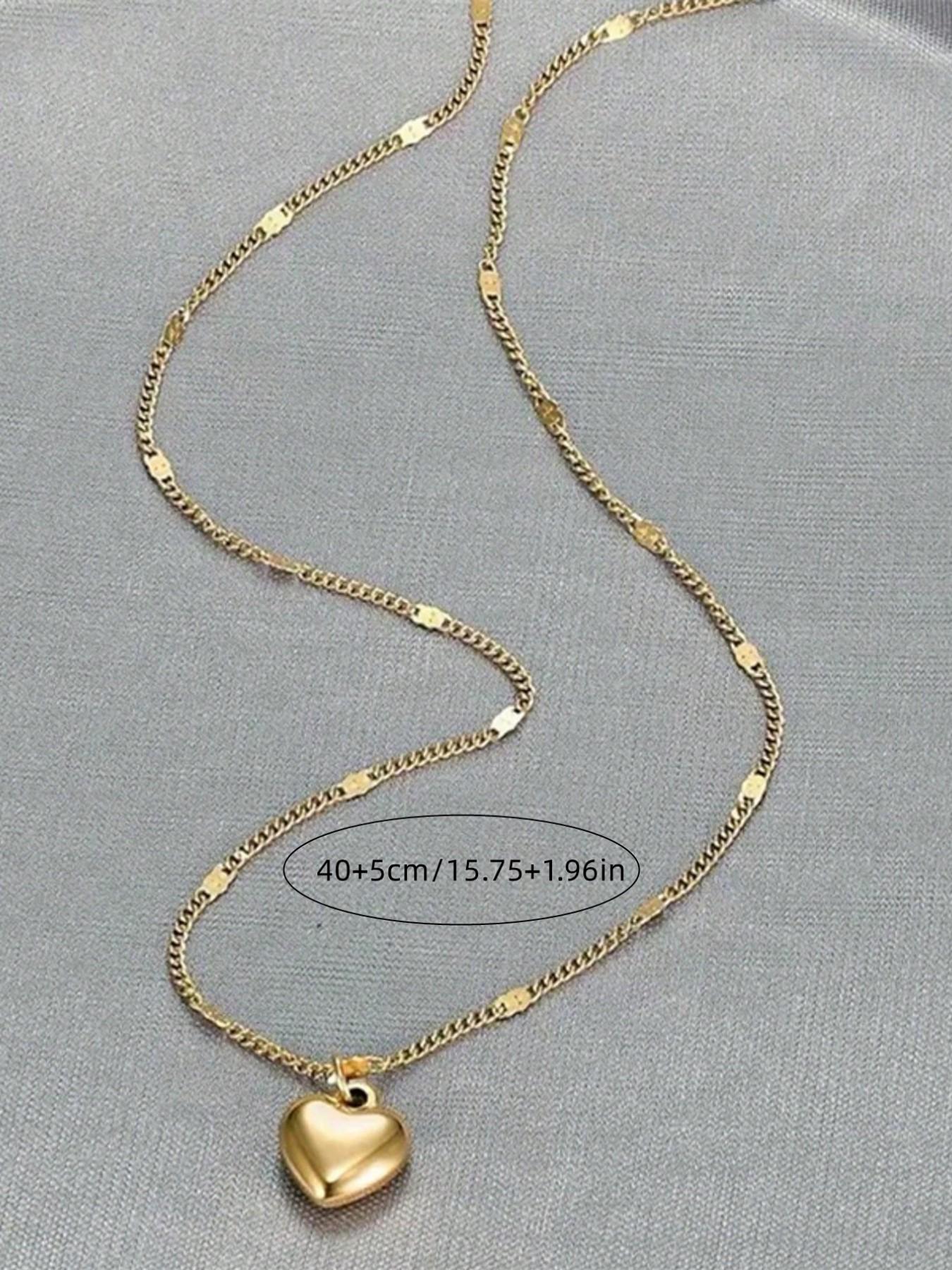 Mini Heart Pendant Necklace, Simple & Luxurious Adjustable Chain Jewelry, Perfect for Women, Ideal Mother's Day Gift