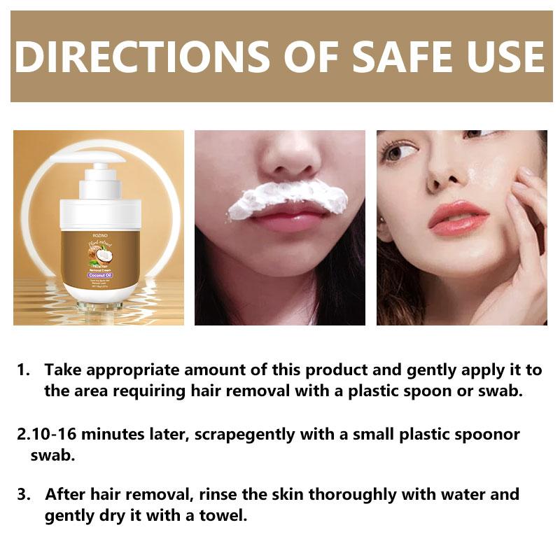ROZINO Plant Extract Facial Hair Removal Cream with Coconut Oil for Effective Hair Removal ROZINO Plant Extract Facial Hair Removal Cream with Coconut Oil for Effective Hair Removal