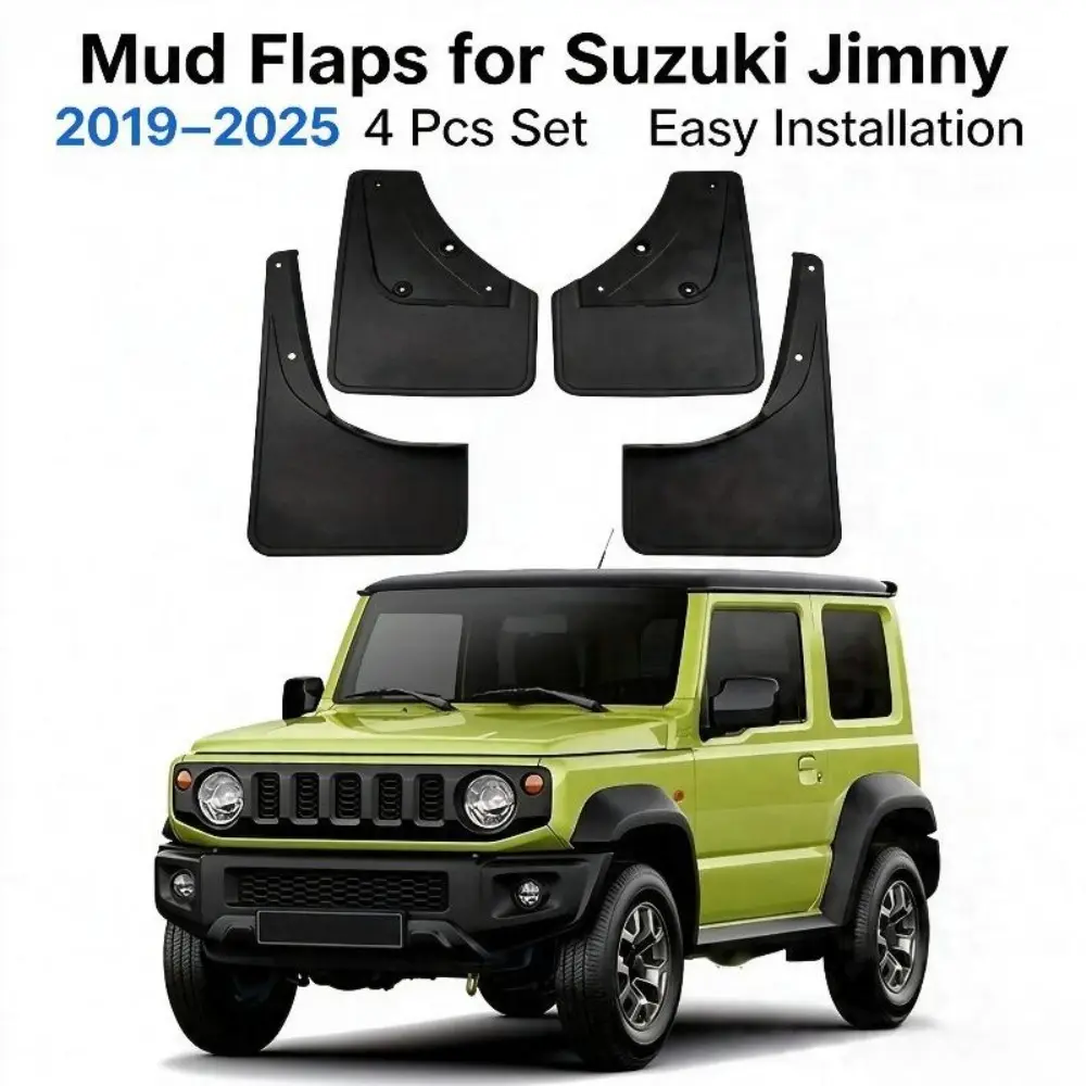 Waterproof and anti-fouling automotive mudguards kit, easy to install - suitable for Suzuki Jimny 2019-2025 models (4-piece set)