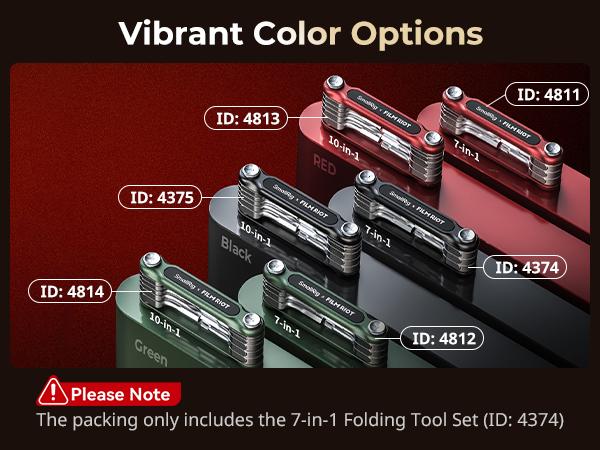 SmallRig x FILM RIOT Folding Tool Set with Screwdrivers and Hex Key Wrenches, Multiple Angle Positioning, Portable and Compact Design