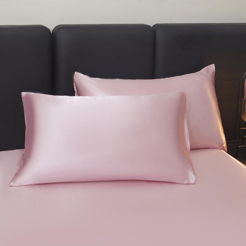 2/3pcs silky satin solid color fitted bed sheet set, dust-proof and dirt-resistant mattress cover, skin-friendly and breathable, cool and comfortable, silk-like bedding, Satin bed sheets, Cooling sheet set, suitable for bedroom/hotel, multiple sizes