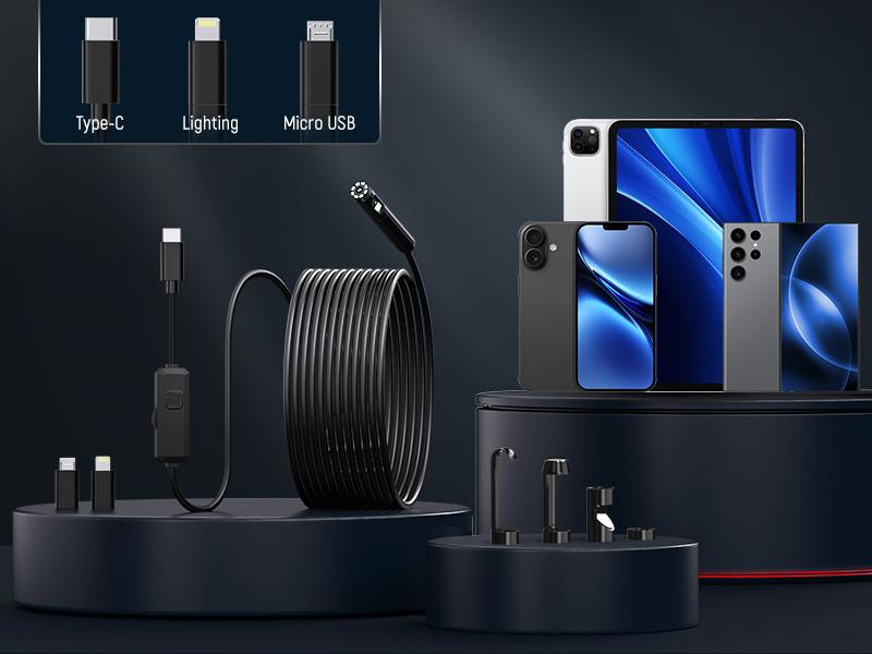 KAIWEETS Endoscope Borescope Camera with 8 Adjustable LED Lights, Car Inspection Camera, IP67 waterproof Multifunctional Inspection Tool for Car Repair, Home Appliance Inspection, Pipeline Maintenance KAIWEETS Endoscope Borescope Camera with 8 Adjustable LED Lights, Car Inspection Camera, IP67 waterproof Multifunctional Inspection Tool for Car Repair, Home Appliance Inspection, Pipeline Maintenance