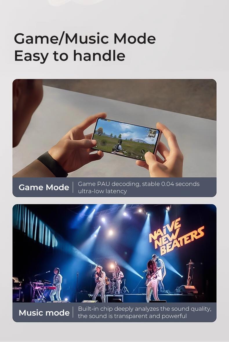 MINISO M95 True Wireless Open Ear Earbuds Bluetooth 5.4 IPX5 Waterproof 48Hours Play time OWS Headphones Immersive Premium Sound Long Distance Connection Headset with Charging Case Light-Weight Headphones Built-in Microphone Earbuds