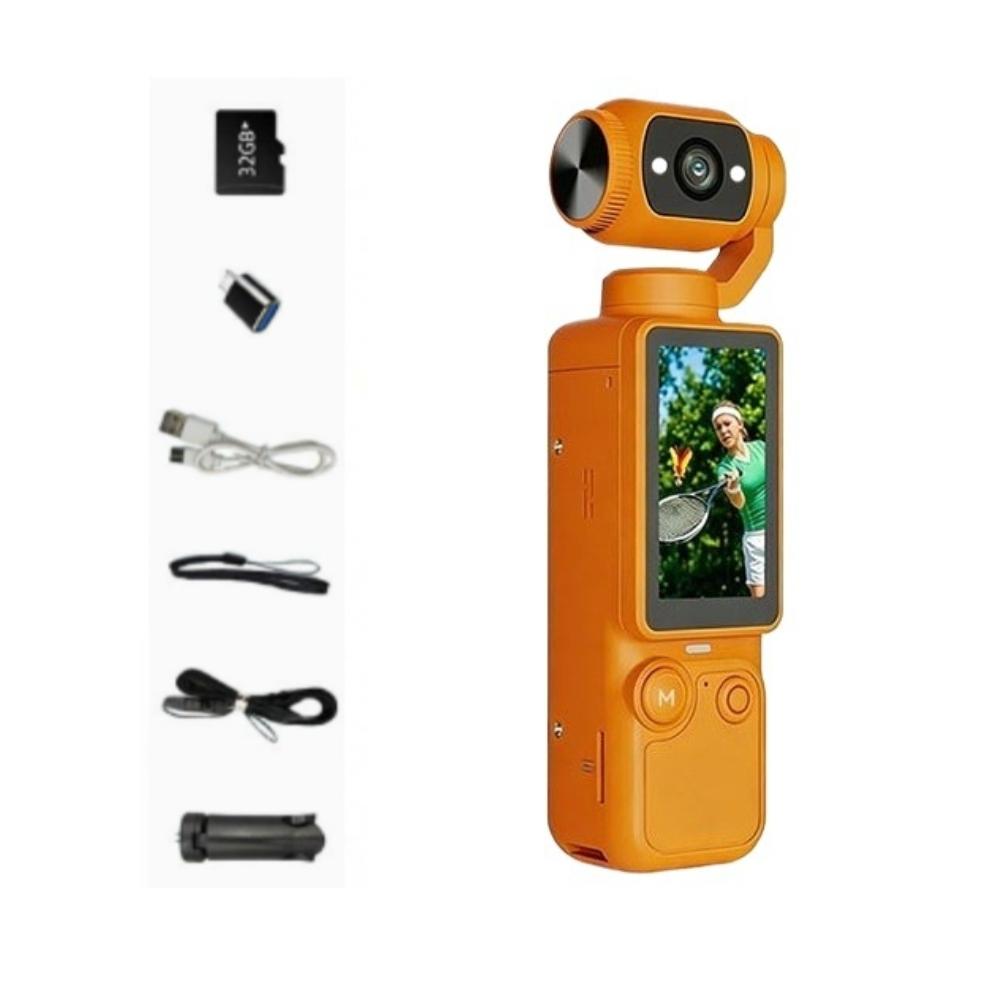 Portable Handheld Vlog Camera with 180° Swivel Lens & Auto Focus. Perfect for Outdoor Sports, Travel Shooting. Small Size, Easy To Carry Anywhere.