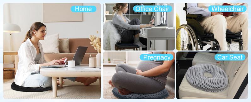 SZHLUX Donut Pillow Seat Cushion Memory Foam for Office Chair Car Seat Relieves Back Sciatica Pain Tailbone Pain Ergonomic Mesh Design Ideal for Long Sitting High-Quality Memory Foam Hollow Suspension Design SZHLUX Donut Pillow Seat Cushion Memory Foam for Office Chair Car Seat Relieves Back Sciatica Pain Tailbone Pain Ergonomic Mesh Design Ideal for Long Sitting High-Quality Memory Foam Hollow Suspension Design