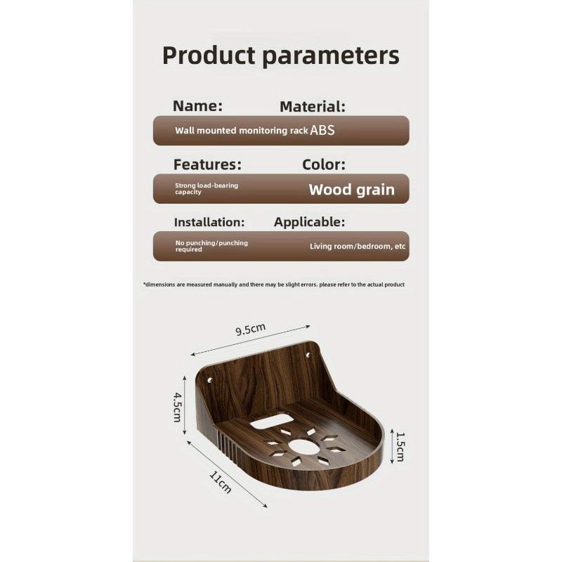 No-Drill Wall Mount Bracket for Security Cameras - Strong Load-Bearing Capacity, Easy Installation, Compatible with Ring, Arlo, Eufy, Google Nest, Wyze, Blink - Ideal for Indoor/Outdoor Use, Camera Mounting Bracket, Sleek Design, Durable Construction