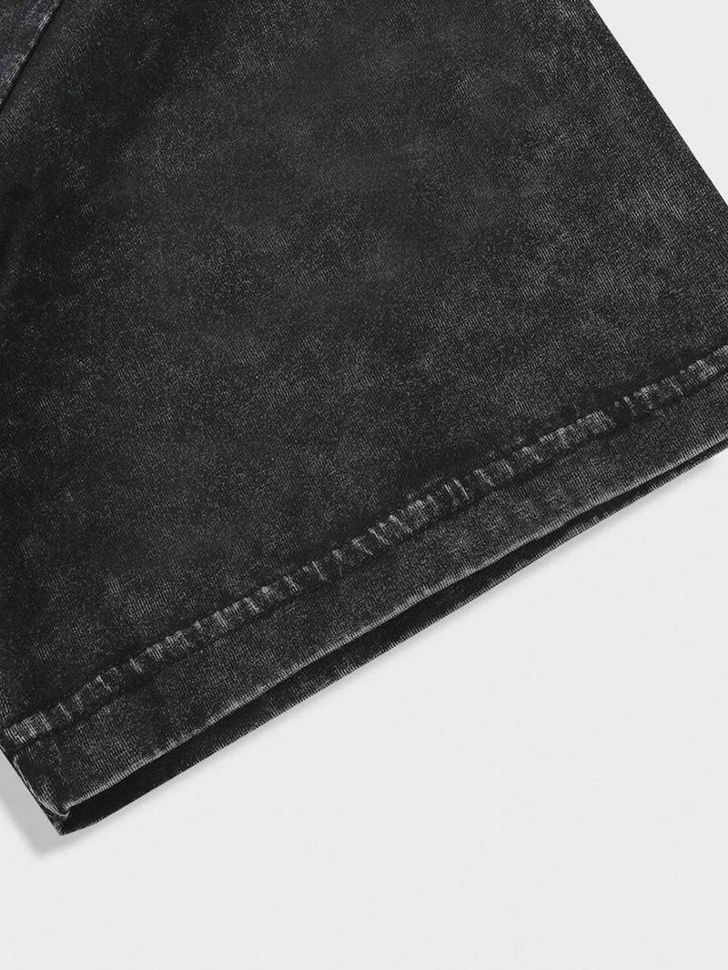 Men's Casual Sporty Short Sleeve Shirt, Gothic Letter Print, Comfortable Round Neck Tee, Athletic T Shirt for Outdoor Gym Streetwear