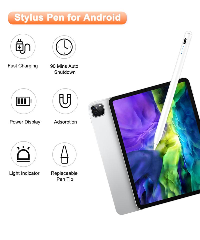 Stylus Pen for Android Tablets & Mobile Phones.Not compatible with iPad. Touch Pen for iPhone Tablet. Capacitive Pen for XIAOMI HUAWEI White Smartphone