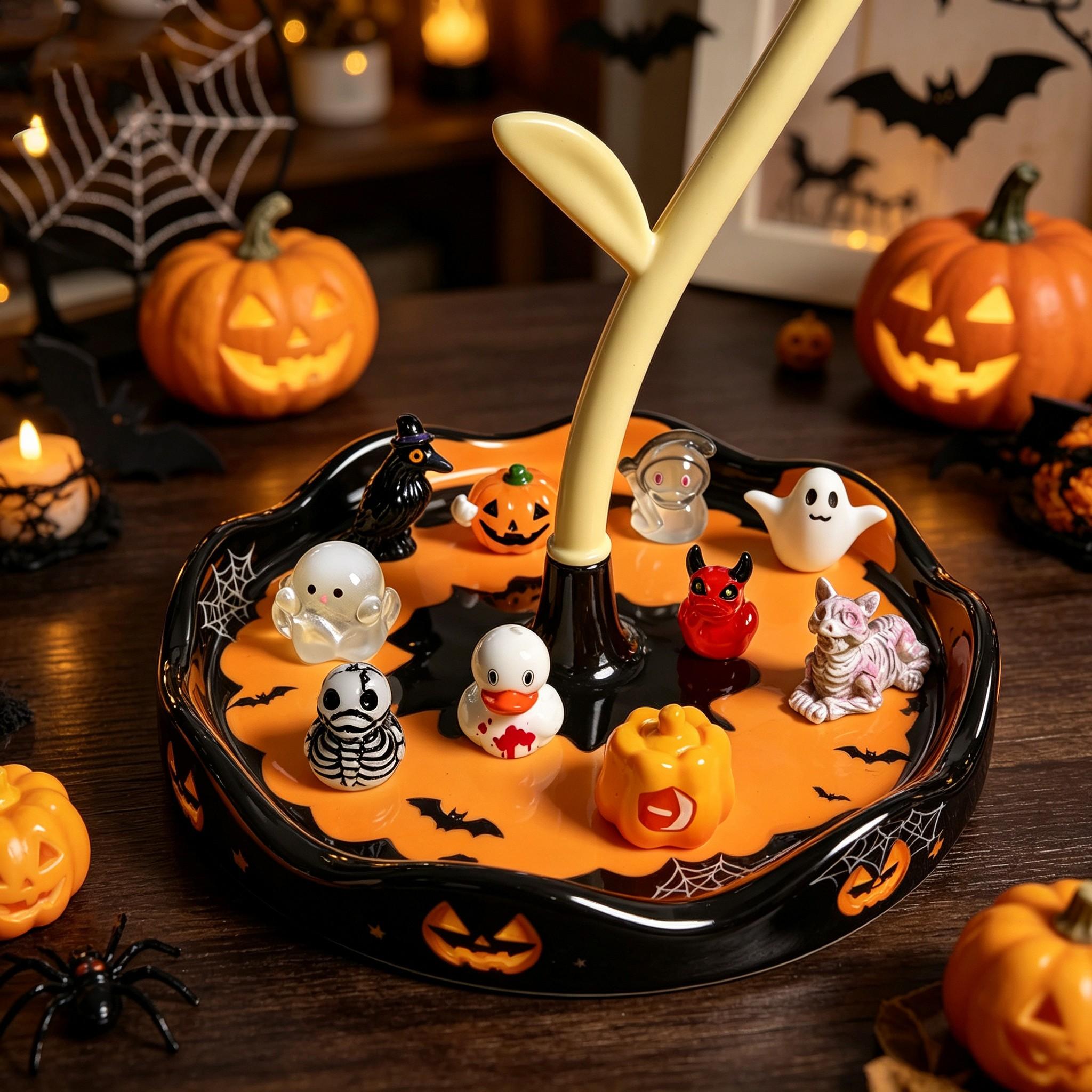 Mini Ghost Skull Devil Witch Resin Ornaments, Halloween Decoration, Cute Spooky Garden Figurines, Perfect Party Gifts #GLOBAL PICKS