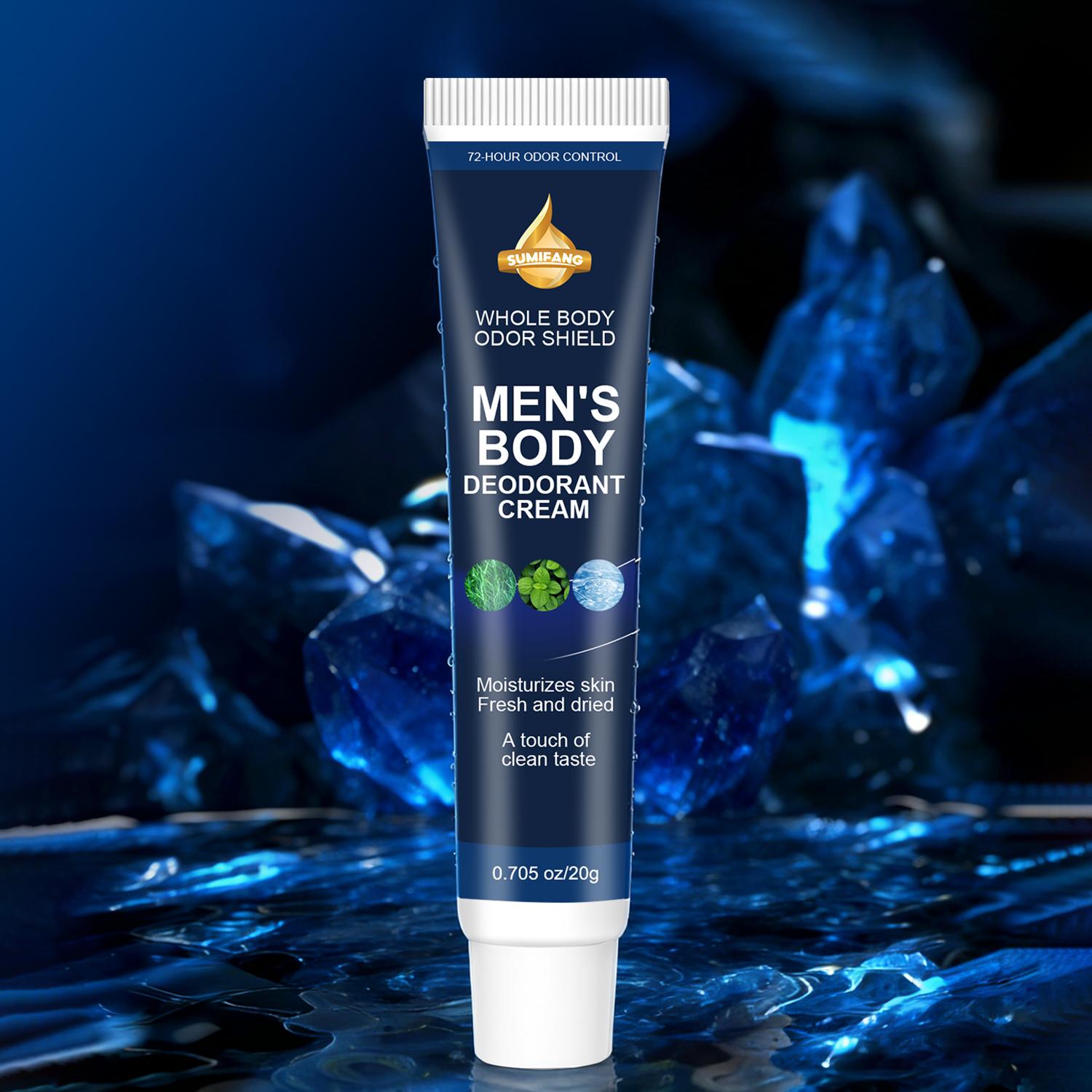 SUMIFANG Men's Full-Body Antiperspirant Stick (20g) | Mint + Chamomile + Hyaluronic Acid | 72-Hour Long-Lasting Odor Control | Moisturizing, Refreshing, and Non-Sticky | Stay Confident All Day—Whether at the Office, the Gym, or on a Date