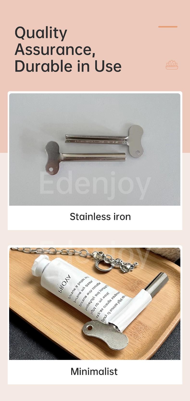 Metal Toothpaste Squeezer Nordic Style Home Essentials, High-Efficiency No Residue Portable Bathroom Toothpaste Holder