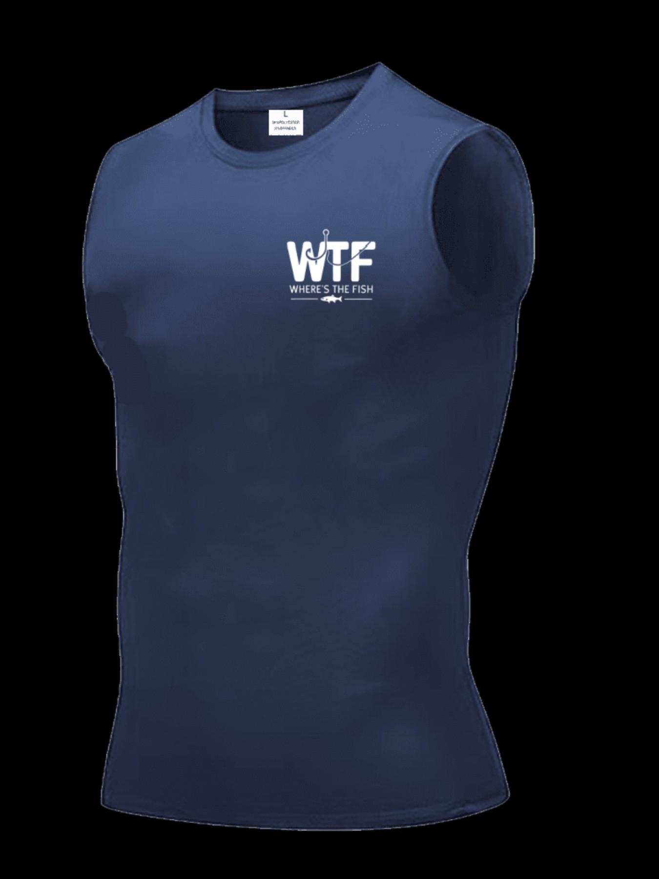 Men's Short Sleeve Sporty Slim-Fit Tee, Quick-Dry Breathable Fabric, Wtf Pattern, Ideal for Gym, Running, Boxing, Outdoor Activities