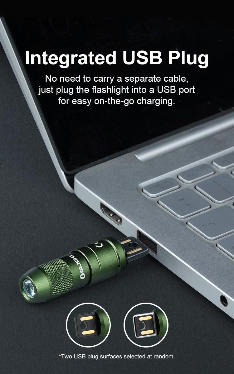OLIGHT IMINI 2 EDC Rechargeable Keychain Flashlight, 50 Lumens Compact and Portable Mini Light, Tiny LED Keyring Lights with Built-in Battery Ideal for Everyday Carry