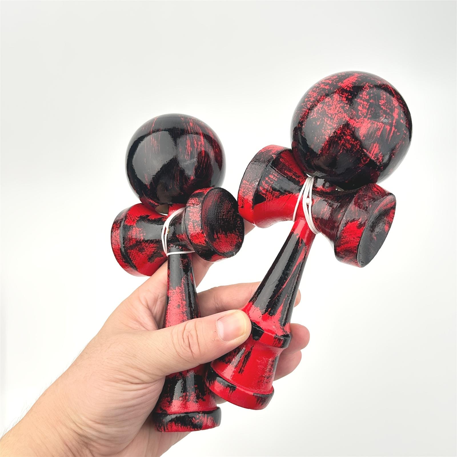Wood graffiti Red Kendama Skill Ball Mixed Color Design Balance Coordination Exercise Beginners Sports Leisure Equipment