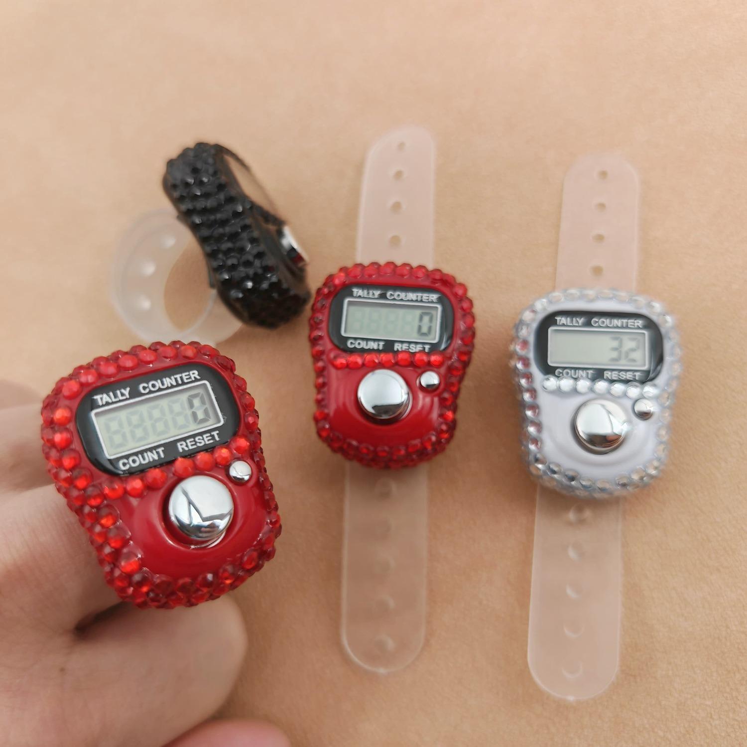 Multi-Pack Woman Counter Clicker Electronic Ring Counters Finger for Prayer, Record Traffic, Sports, Hindu Tracking Rug Tasbih Tasbeeh Click Beads Knitting Zikr Chanting Muslims Fidget, People Inventory Goods Counting, Lap Crochet, Score, Golf, Game